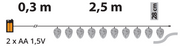 Catena 10 Pigne 20 MicroLED 2,5m