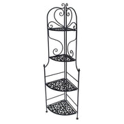Scaffale metallo jessica nero 4 piani ad angolo cm 48 x 33 h160
