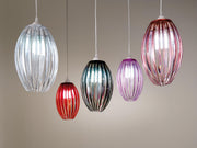 Lampada in Metallo Violetto 18x18x28 cm