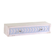 Mensola legno cipro con cassetto shabby cm 21 x 80 x h 16,5