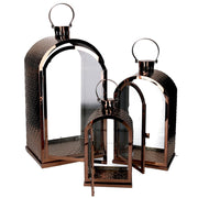 Lanterna metallo 1-3 rame rettangolare cm25x26h49-56