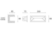 Incasso Chiuso 12W Led 4000K  linea mask  bianco