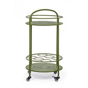 Carrello per bottiglie in acciaio Verde