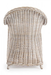 Poltrona con cuscino new bianco in fibre naturali