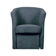 Poltrona in tessuto con pouf estraibile DJERBA Grigio Scuro 63,5x 62,5x h76 cm