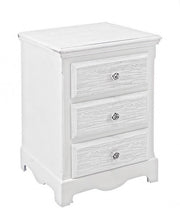 Mobile cassettiera 3 cassetti legno bianco Blanc cm 40 x 34 x 63,5