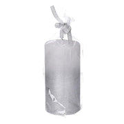 Candela paraffina led argento cm ø7,5h15