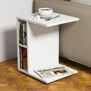Tavolino da divano Newceylin porta computer vani a giorno  bianco EFFEZ