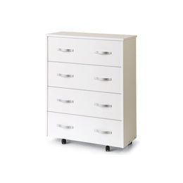 Mobile giroletto Bianco in legno nobilitato con rete a doghe 85x36xH.100 cm
