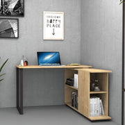 Scrivania con libreria reversibile Rovere OSLO 120x60x h74 cm