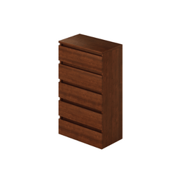 Cassettone Noce Antico in legno nobilitato con 5 cassetti H.124x75x40 cm