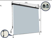 Tenda da esterno a rullo alluminio beige manuale cm 120 x h 250
