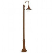 Lampada da esterno in alluminio pressofuso con diffusore trasparente - Altezza max 150mm - Potenza massima 60W ruggine