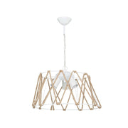 Lampada a sospensione  Evren ASZ1030 3 luci metallo bianco e corda