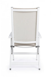 Poltrona per esterno Pieghevole CRUISE Bianco 59x71x h 113 cm