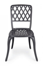 Sedia alluminio antracite esterno cm 44 x 46 x  89h