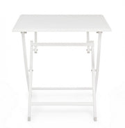 Tavolo da esterno pieghevole in alluminio Bianco ELIN 70x70x71H cm