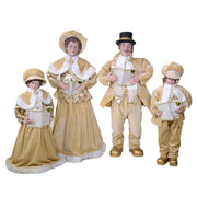 Famiglia cantori tessuto oro set 4pz cm21x15h70