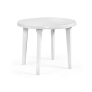 Tavolo rotondo in polipropilene per esterno Bianco BRAGA diametro 90x h72 cm