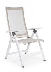 Poltrona per esterno Pieghevole CRUISE Bianco 59x71x h 113 cm