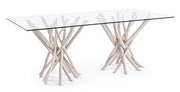 SAHEL RECT TABLE W-GLASS