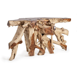 Consolle in legno naturale Lisandra 150x45 cm