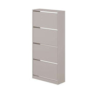 Scarpiera a ribalta light mocha con 4 ante L73 x P26 x 154.5H cm