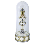 Soldatino resina campana vetro bianco cm10x10h26