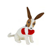 Cane seduto c/pantofola natale nal-0102cm. 38 x 15 h 25