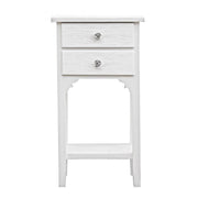 Mobiletto comodino in MDF due cassetti Bianco 37x26,5x h69,5 cm