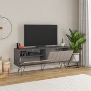 Porta TV Picadilly con Struttura Antracite e 2 Ante a Ribalta H 57 x L 139 x P 36 cm