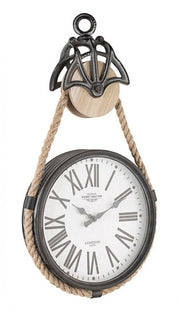 Orologio in ferro da parete Charles carrucola