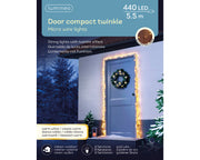 Luci compatte per porte Micro LED con 8 funzioni di effetto sfavillante per esterni 550 cm