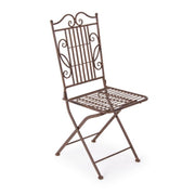 Sedia pieghevole in acciaio Marrone MELANIE 38x51x h92 cm