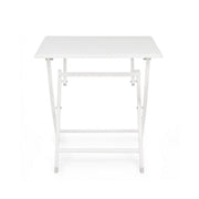 Tavolo da esterno pieghevole in alluminio Bianco ELIN 70x70x h71 cm