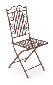 Sedia pieghevole in acciaio Marrone MELANIE 38x51x h92 cm