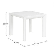 Tavolino alluminio bianco arredo giardino Cruise