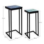 Set tavolini moderni arredo industrial pz 2