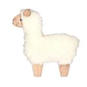 Alpaca legno tessuto biancocm26x4h22