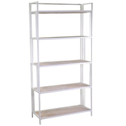 Scaffale metallo bianco 5 piani cm 34,5 x 85,5 x  160/170