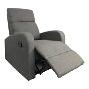 Poltrona relax manuale in tessuto grigio 77 x 93 x 106 H