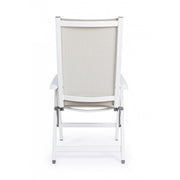 Poltrona per esterno Pieghevole CRUISE Bianco 59x71x h 113 cm