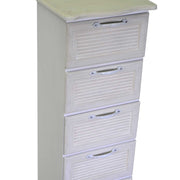 Mobiletto legno liverpool 7 cassetti bianco cm 29x23h109
