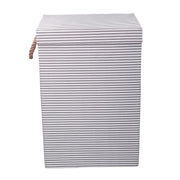 Cestone tessuto grigio con coperchio cm40x30h60