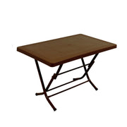 Tavolo pieghevole per esterno in polipropilene e acciaio Marrone TAV513 120x70x h74 cm