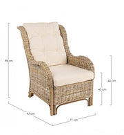 Poltrona relax arredo giardino Sabine