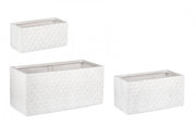 Set3 P.Vaso Pyramid Rett Bianco