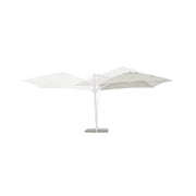 Ombrellone Eden con braccio bianco-legno naturale 3x3 m iperbriko