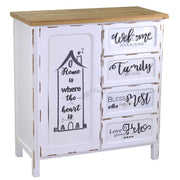 Mobile anticato home breslavia 1 anta + 4 cassetti cm80x38,5 x h85