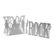 Magazine rack metal rock 1-2 white cm35x12h24